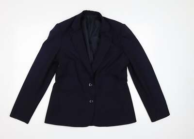 Blaue Damen-Anzugjacke aus Polyestermischung Größe 12