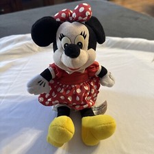 Vintage Minnie Mouse Plush Walt Disney World Disneyland Stuffed Animal 10in