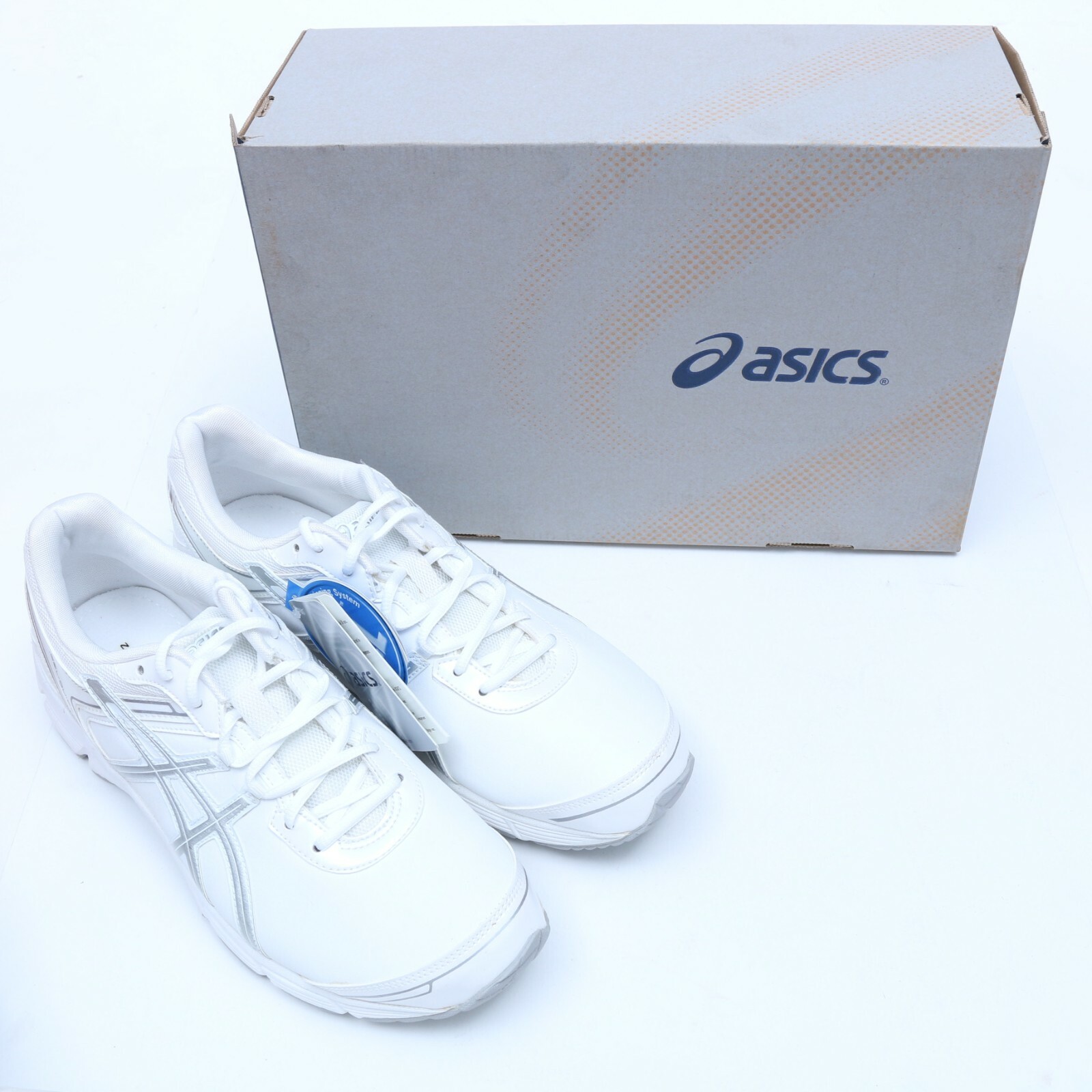 asics white walking shoes