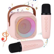 Karaoke Machine for Kids Adults Mini Portable Bluetooth Karaoke Speaker with ...
