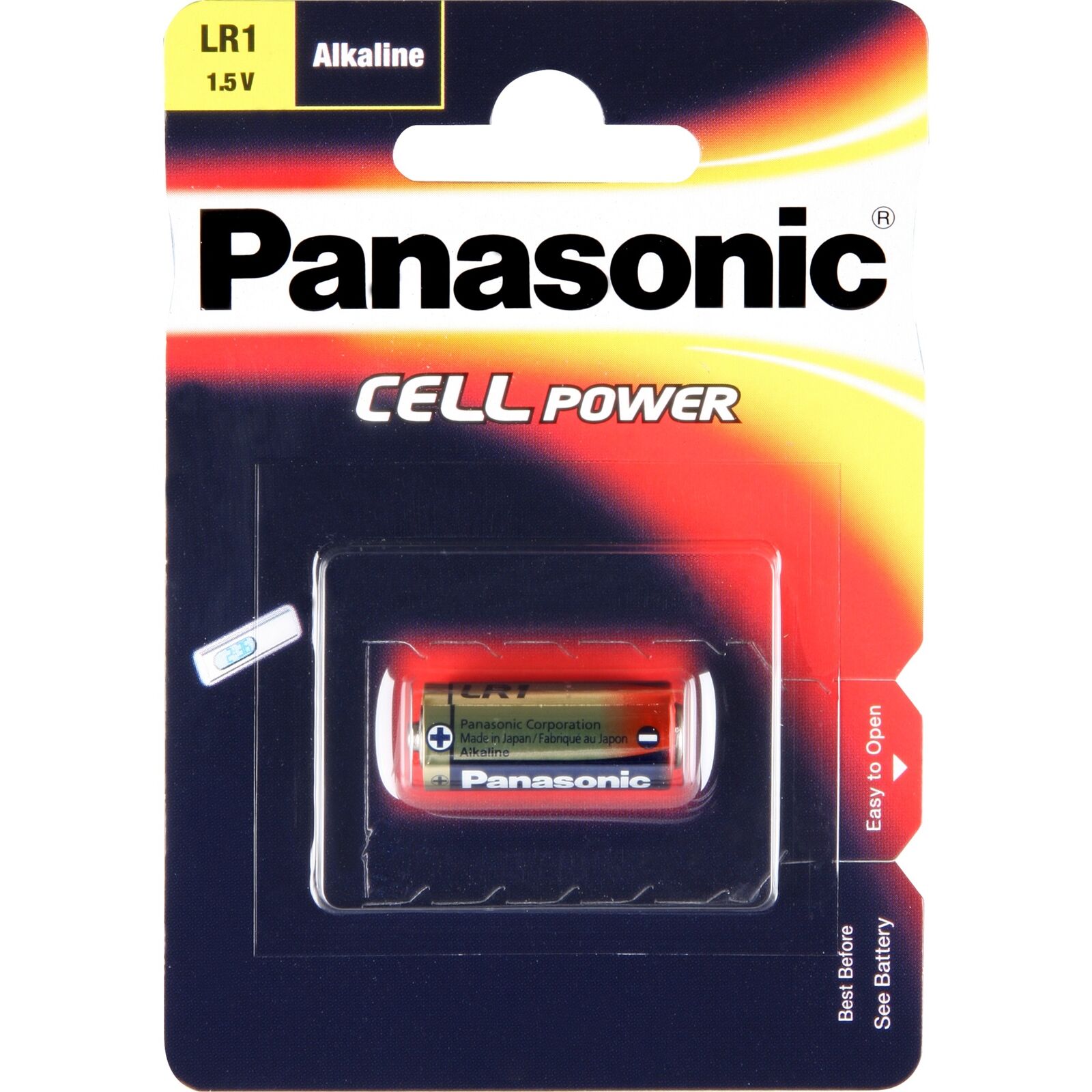 Thumbnail - Panasonic Alkali Powercells Lr1/1bp, Batterie, Silber