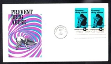 PREVENT DRUG ABUSE Stamp 1438 Cachet Craft First Day Cover B6441