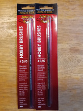 Set of 2 New Kustom Kolor #3/0 Blended Synthetic Round Paint Brushes HBR30