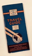 Vintage 1925 AMEX AGENT'S TRAVEL GUIDE, Tickets/Tours, Railway, Lake/River/Ocean
