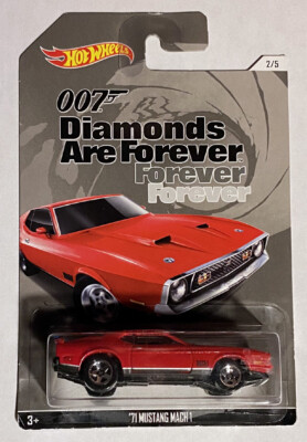 HOT WHEELS JAMES BOND DIAMONDS ARE FOREVER '71 MUSTANG MACH 1 DIE CAST CAR 2/5