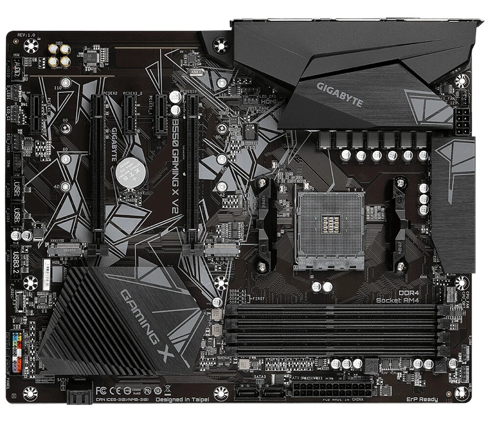 Gigabyte B550 Gaming X V2 AMD B550 Socket AM4 ATX DDR4-SDRAM Motherboard - Imagen 2 de 4