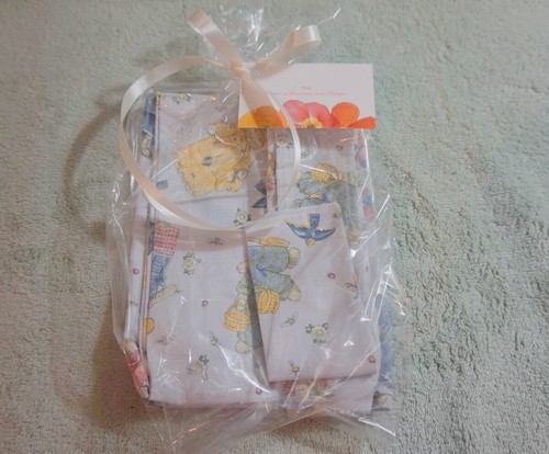 Bunny Rabbits Cotton Pillowcase-Kids Sleepover-Lingerie Bag+Tie Fair Trade NEW - Picture 5 of 5