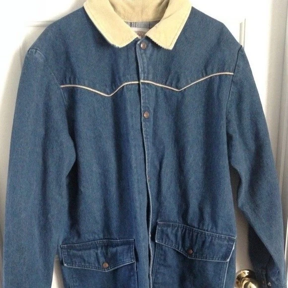 Винтажный Tex желтовато-коричневый джинсовой ткани Duster Тренч куртка размер M средний - Изображение 4 из 4