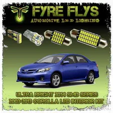 White LED interior lights package kit for 2003-13 Corolla 6 pcs 3014 series SMD