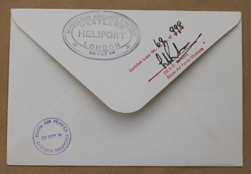 ESCAPE FROM SWITZERLAND 1974 RAF COVER SIGNED BYFO (SERGEANT) P. W. WALKER - Picture 2 of 3