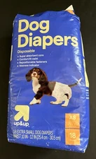 UP & Up Dog Diapers Disposable 18 XS-Tail Hole (Open Package, See Pics)