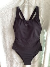 Image of Speedo Women's Eco Endurance+ Power Crossback Swimsuit Black Size UK 12 (34)BNWT