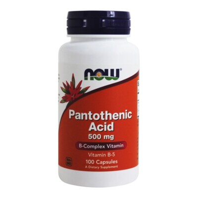 NOW Foods Pantothenic Acid 500 mg., 100 Capsules