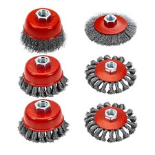 Wire Wheel for 4 1/2 Angle Grinder, 4 Inch Knotted Coarse Crimped Wire Wheels...