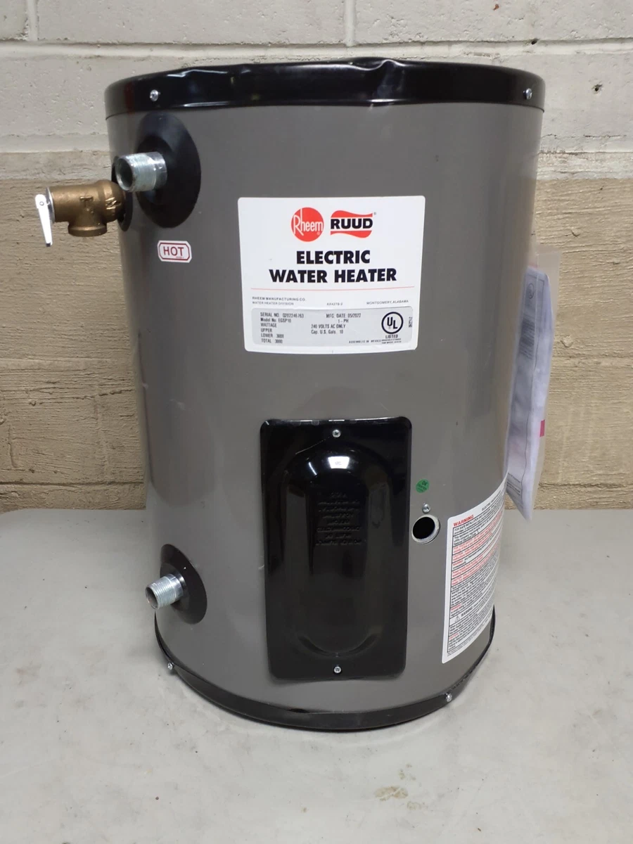 Rheem Ruud Electric Water Heater EGSP10 240V, 10 Gallon Tank, 3000W *USED*  | eBay