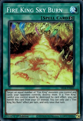 Fire King Sky Burn - Super Rare 1st Edition SR14-EN025 - NM - YuGiOh