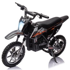 36V Kid Ride-On Motorcycle Electric Powered Dirt Bike Front Back Brake for Teens