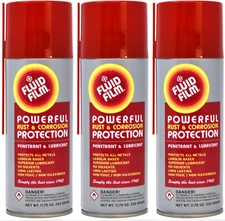 Fluid Film (3 Aerosol Cans) Rust & Corrosion Protection; Metal Surface Penetrant