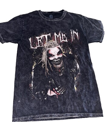 The Fiend Bray Wyatt Shirt Men Small Black Acid Wash Let Me In WWE Wrestling