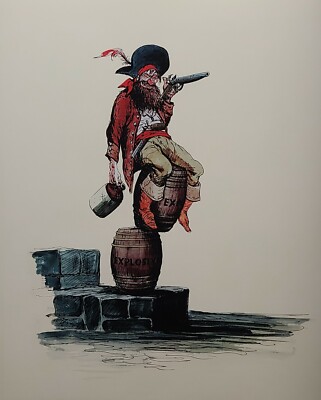 Disneyland ''Pirates of The Carribean'' Marc Davis Mister Coots Reprint 16'' x 20 