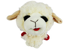 Multipet Lambchop Knobby Noggin Small 5" Lamb Chop Dog Toy Textured Ball Head