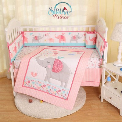 light pink nursery bedding