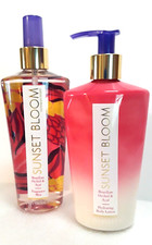 Victoria's Secret Sunset Bloom Fragrance Mist  Hydrating Body Lotion SET Rare