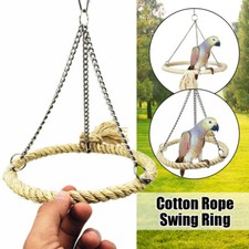 Pet Bird Parrot Hanging Swing Rope Perch Stand Cockatiel Budgie Cage Train Toy