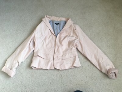 Jacket  APT 9  Blazer Career Jacket Size 8 Light Pink & Gray NICE!!!!