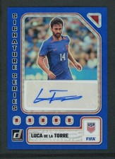2023-24 LUCA DE LA TORRE 77/99 AUTO PANINI DONRUSS SIGNATURE SERIES FIFA BLUE