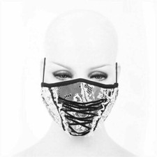Women's Drawstring Decoration Lace Mask Breathable Mesh Adjustable Filter Masks