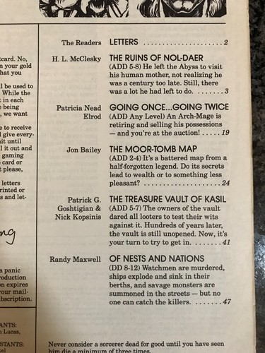 ✰SHIPS FREE/US✰ AD&D ** DUNGEON Magazine ** #13 Abyss/Arch-Mage/Tomb 4 Adventure - Picture 2 of 2