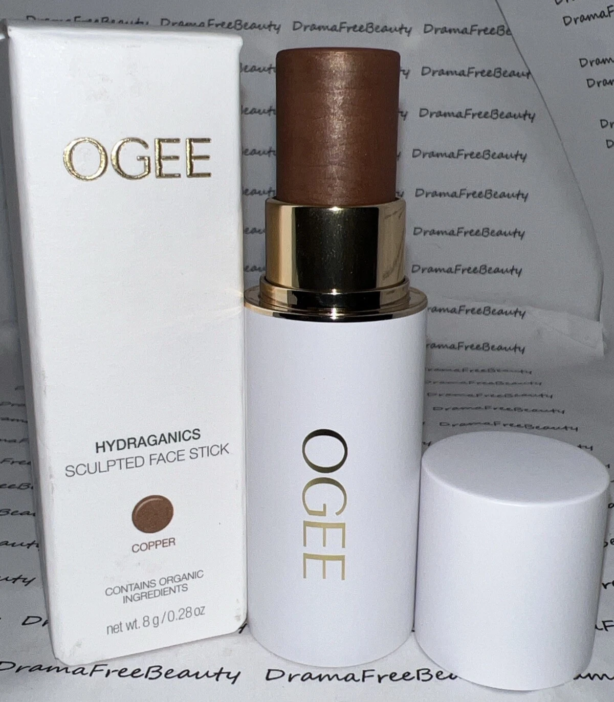 OGEE Hydraganics Natural Organic Sculpted Face Stick ~COPPER~ Radiant Cocoa BNIB