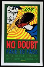 No Doubt POSTER Face To Face TAZ Original First Printing Irvine Universal City 