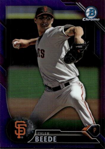 2016 Bowman Draft Chrome Purple Refractor #/250 Tyler Beede #BDC-182 AT463 - Picture 1 of 2