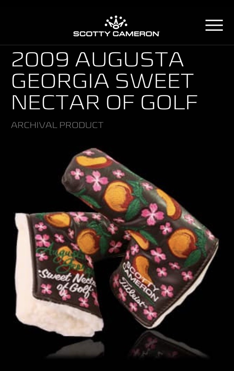 SCOTTY CAMERON 2009 Masters Headcover Sweet Nectar of Golf
