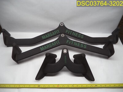 3 Piece: MARSAFIT Home Gym Fitness Rowing T-bar V-bar Pulley Cable Attachments