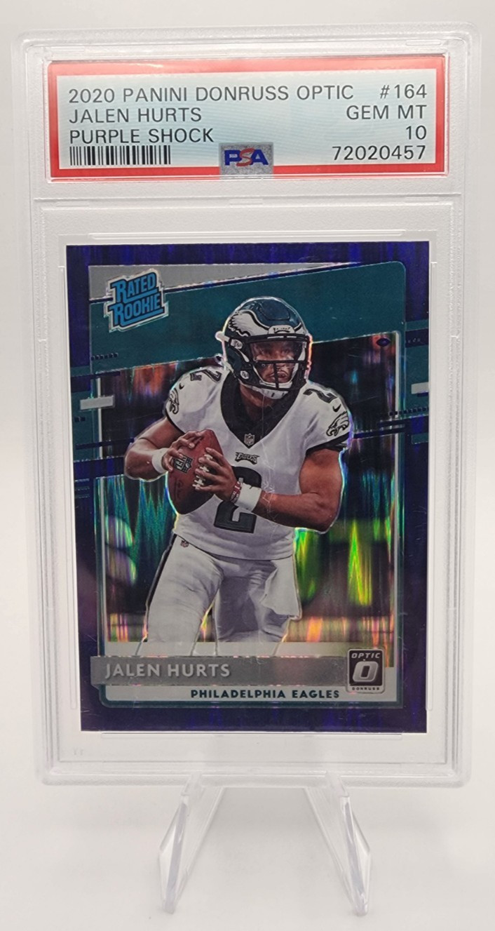 2020 Optic Rated Rookie Jalen Hurts Purple Shock Prizm Rookie #164 PSA 10🐐🔥