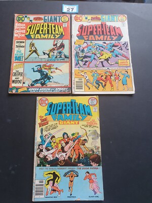 SUPER-TEAM FAMILY  # 2 + 6 + 7  x 3 75/76  DC COMICS
