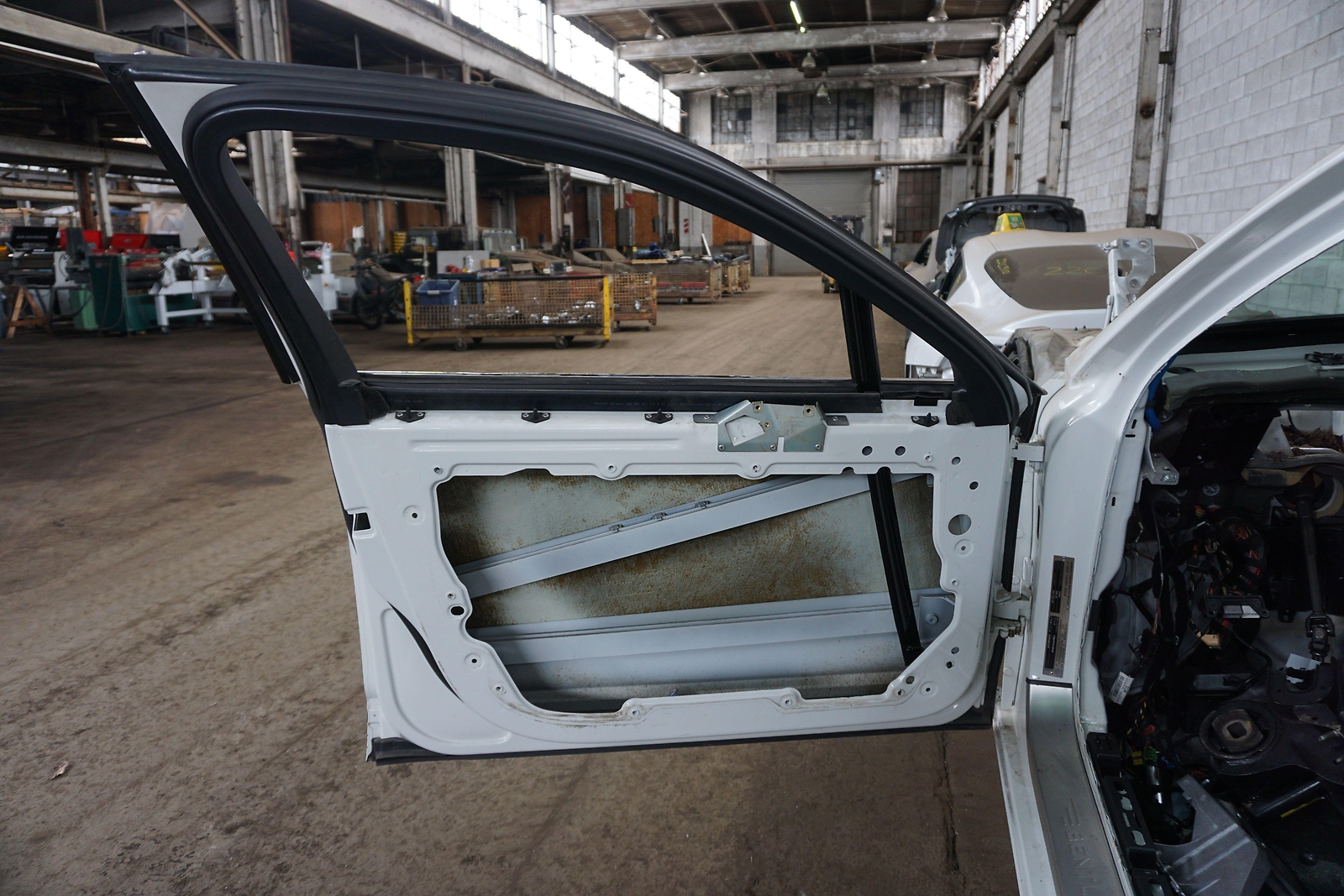 Front Left Driver Door Shell White (LA9B) Bentley Continental Flying Spur 06-13