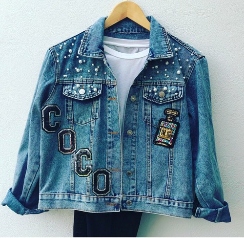 Custom Denim Jacket Womens Size 12 | eBay
