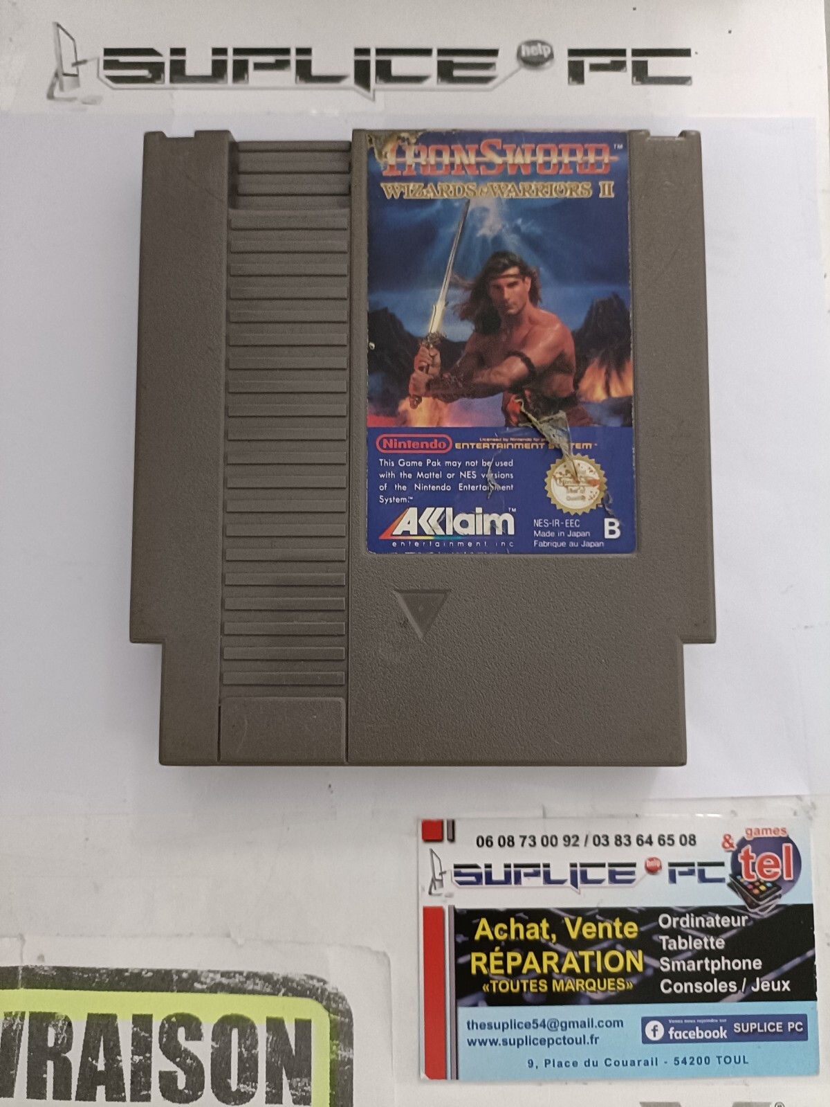 IRONSWORD WIZARDS AND WARRIORS II  (NES-IR-EEC) - JEU SEUL  - NINTENDO NES