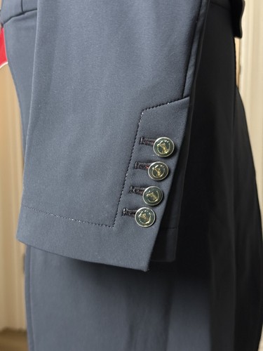 Men’s Zhus Equestrian Riding Tailcoat 38-40” Navy Soft Shell Double Breasted - Picture 6 of 12