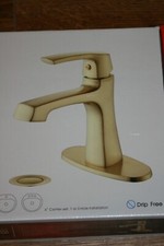 CMI Cardania Matte Gold 1-Handle Single Hole WaterSense Bathroom Faucet 192-7144