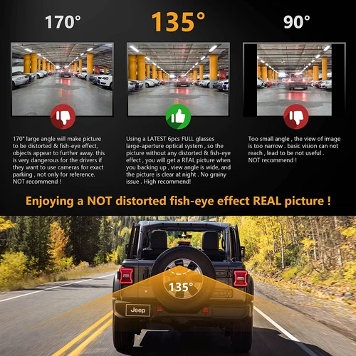 NATIKA Backup Camera for 2007-2018 Jeep Wrangler JK: No Distorted Affect Star... - Picture 4 of 9