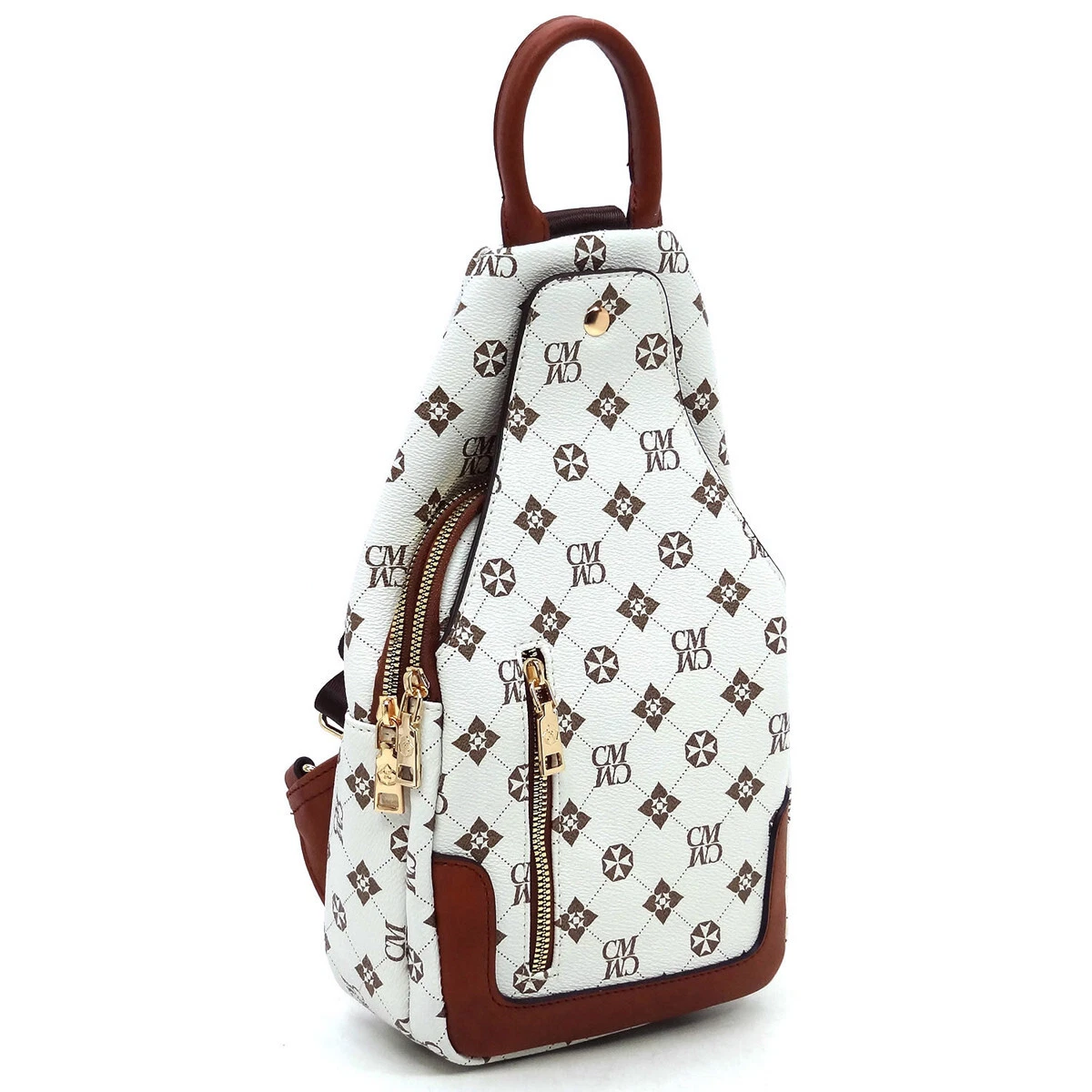 CM2766 DESIGNER INSPIRED SLING BACKPACK~IVORY