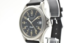 [Near MINT] Hamilton Khaki 9445B Black Dial Day Men's Quartz Watch From JAPAN