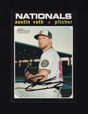 2020 Topps Heritage Austin Voth #695 Washington Nationals