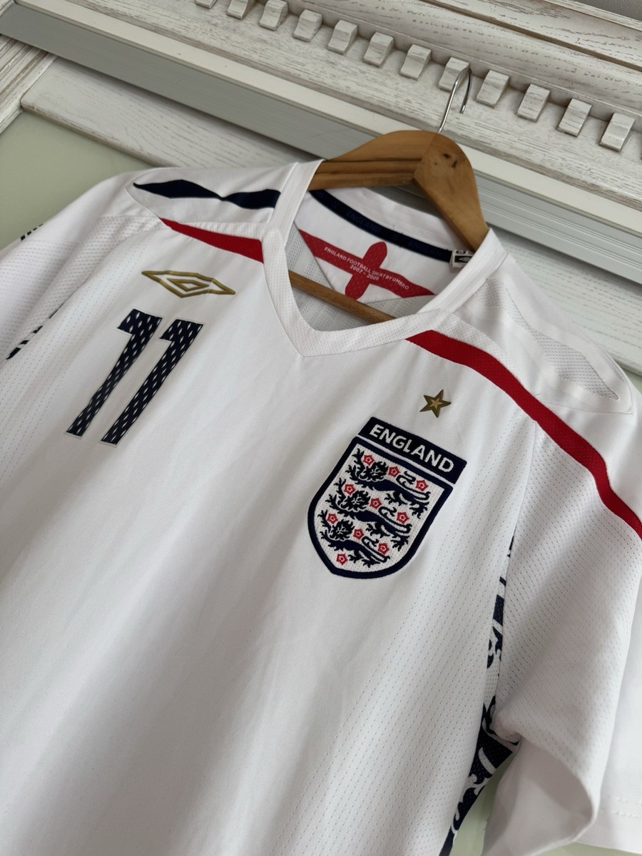 J.Cole England 2008-2009 Home Soccer Jersey Football Kit Shirt