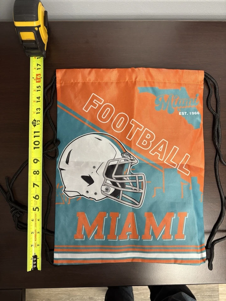 Mochila Bolso con Cordón Miami Dolphins NUEVA Foto 3 de 3